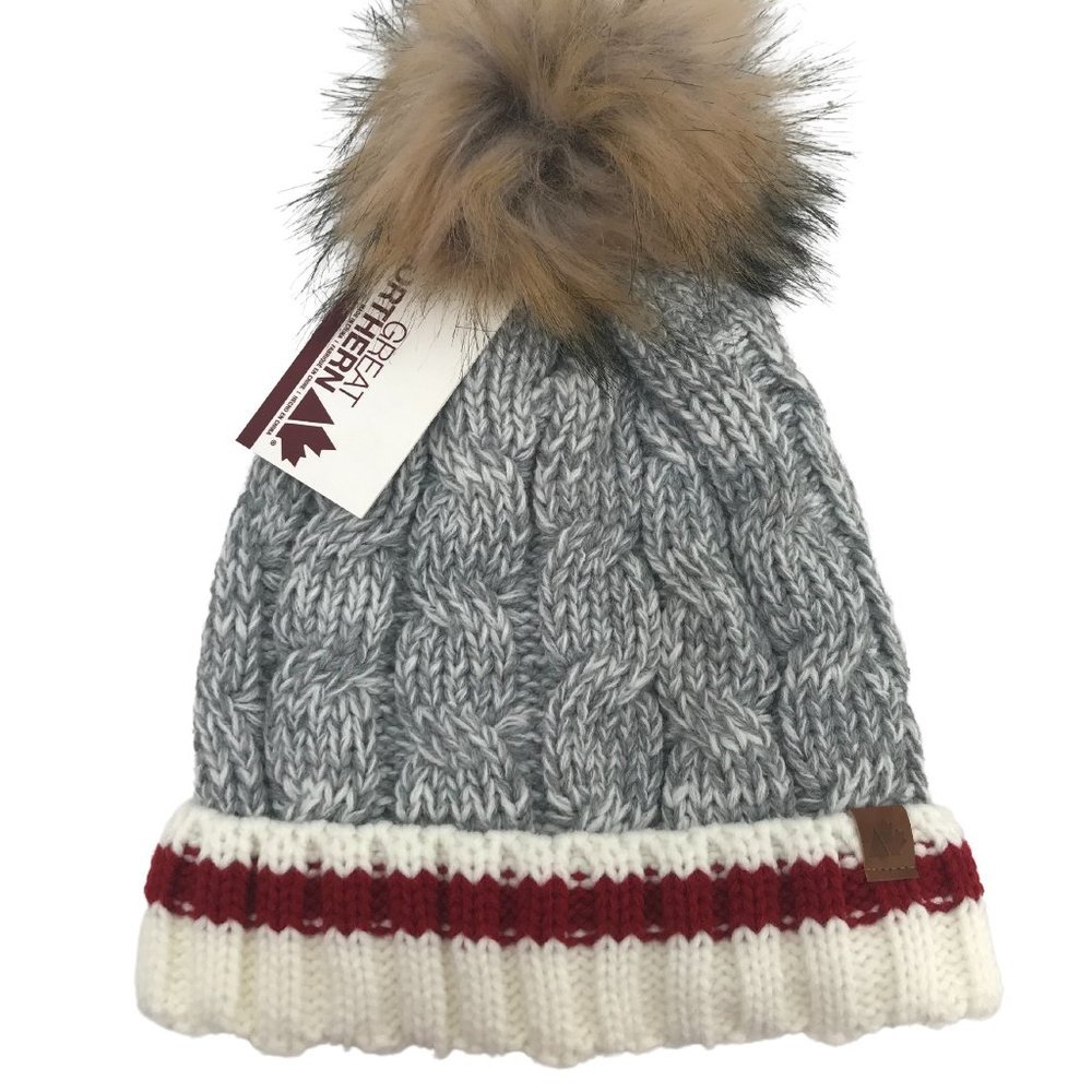 Great Northern | Women's  Winter Hat | Toque | Grey | Faux Fur | One Size